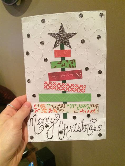 Diy Christmas Card Inspired By Pinterest With Meddle Work Diy