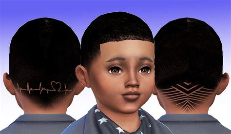 Sharp Waves Sharp Hairline Sharp Undercuts Sims Hair Sims 4 Black