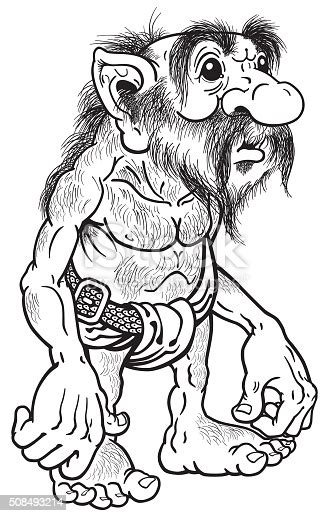 Share your amazing black and white clipart with people all over the world! Cartoon Old Caveman Black And White Stock Vector Art ...