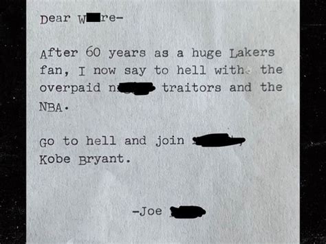 Lakers Owner Jeanie Buss Shares Racist Letter From Fan We All Must Do