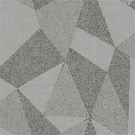 Milano Geometric Fractal Wallpaper Soft Silver Grey
