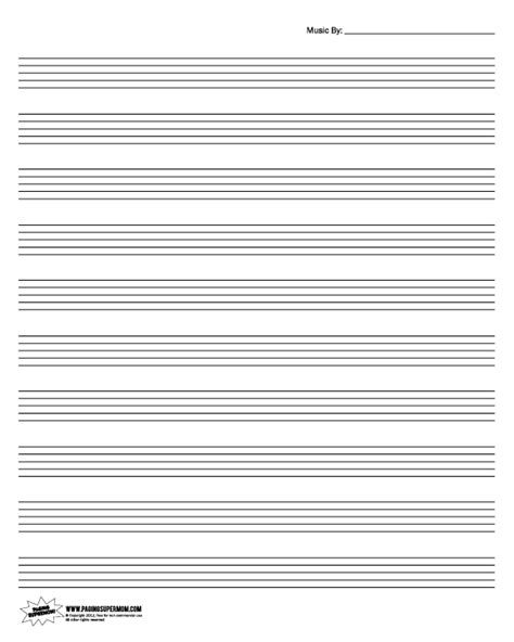 Are you in the mood for composing? Free Printable Music Staff Paper in 2020 | Printables, Music paper, Music class