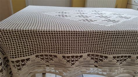 Maybe you would like to learn more about one of these? White rectangular crochet tablecloth, 2020 | Dantel