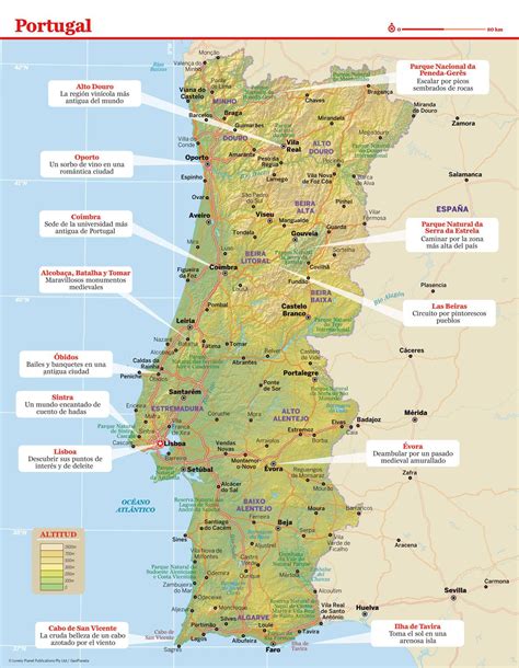 Portogallo Destinazioni Di Vacanza Sulla Mappa Cartina Del