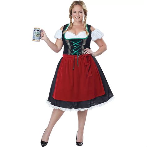 adult oktoberfest beer wench costume plus size party city