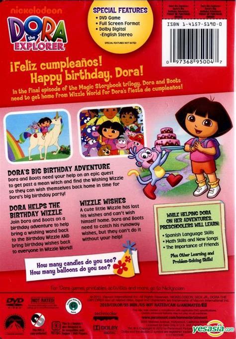 Nickelodeon Dora The Explorer Doras Big Birthday Adventure Dvd Menu