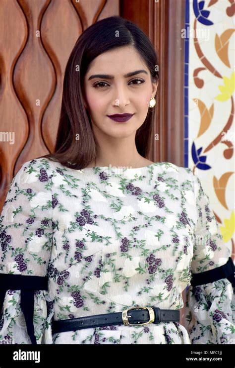 Indian Film Actress Sonam Kapoor Pose For A Picture During The