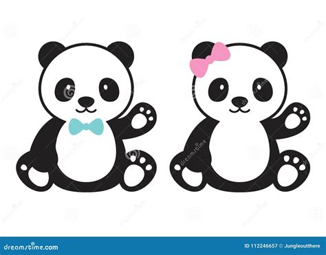 Bebé Panda Vector Illustration Ilustración Del Vector Ilustración De