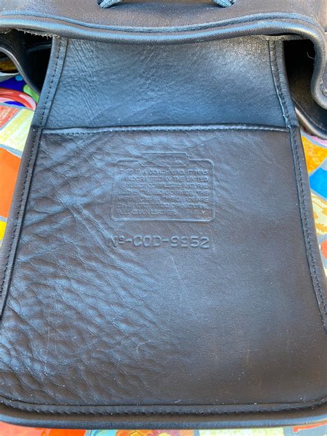 Vintage Coach Medium Black Bucket Bag Drawstring Leather Shoulder Bag