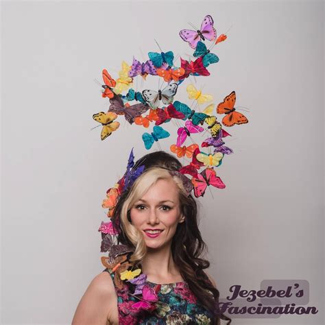 Large Butterfly Headpiece Multicolored Nature Butterflies Etsy