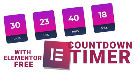 How To Create A Countdown Timer Module On Your Website With Elementor