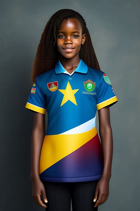 Lexica Congolese Rdc Girl Scout In Uniform Flag