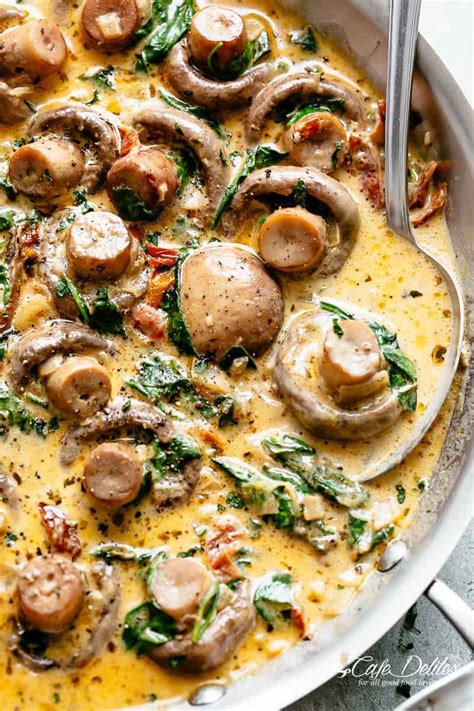 Creamy Garlic Butter Tuscan Mushrooms Recipe Cart