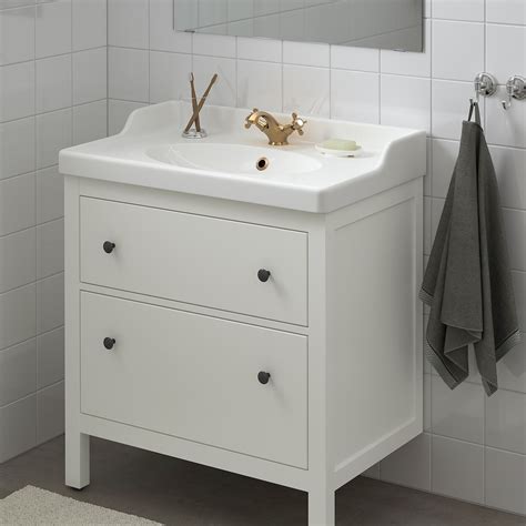 Hemnes RÄttviken Sink Cabinet With 2 Drawers Whiterunskär Faucet