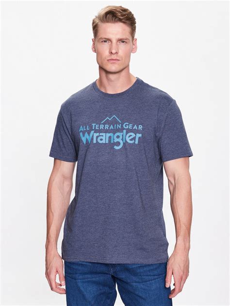 Wrangler T Shirt Logo Tee Wc5egec16 112335671 Granatowy Regular Fit