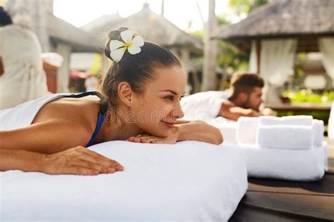 Relaxed Woman Enjoying Aromatherapy Massage Luxury Spa Stock Photos Free Royalty Free