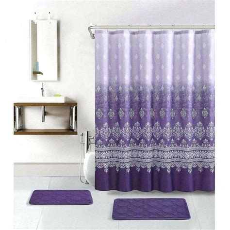Bathroomfurnituregrey Purple Shower Curtain Purple Bathroom