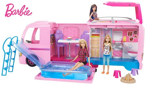 Barbie Dream Rv Camper Fully Furnished Camping Playset Kids Play T