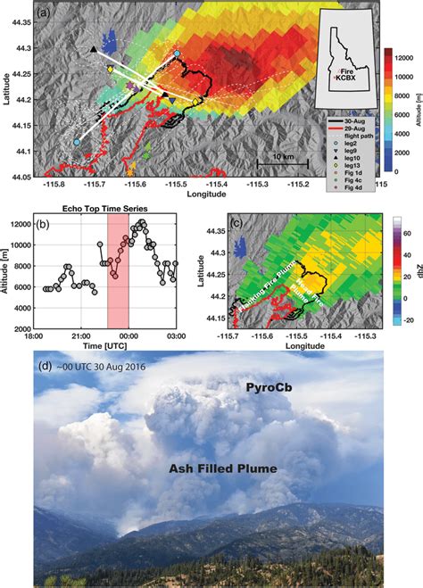 Overview Of The Pyrocb Topped Plume Rising From The Pioneer Fire On 29