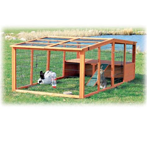 Trixie Natura Peaked Roof Outdoor Rabbit Run With Shelter 31 L X 945