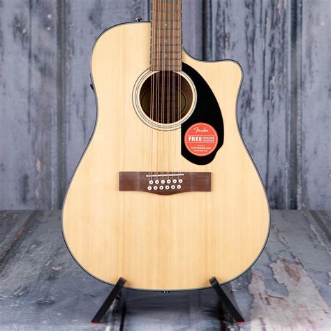 Fender Cd 60sce Dreadnought 12 String Acousticelectric Natural For Sale Replay Guitar