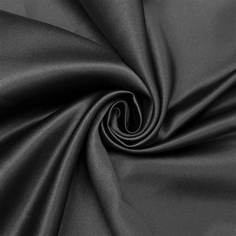Peau De Soie Black Sample Gala Fabrics