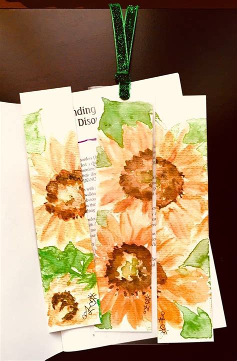 So i gifted her this and told her that if she's in a bad mood and wants to make sure i reach out and talk about it that this would be a sure sign and i'll make sure your sweetie is sure to appreciate this small gesture as much as i did. Bookmarks,Original watercolor paintings,Sunflowers ...