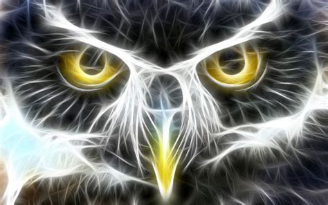 Electric Owl Fractals Fractal Art Animal Art