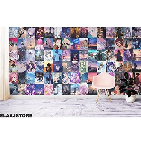 Elaaj Anime Girls Aesthetic Wall Collage Kitset Of 60 Pastel