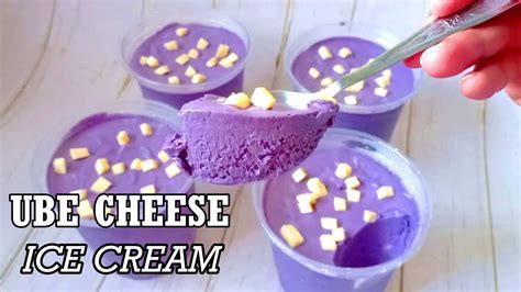 Ube Cheese Ice Cream L How To Make Ice Cream At Home L Ube Ice Cream