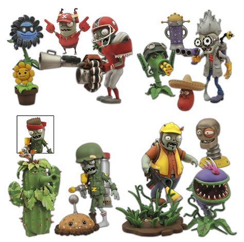 buy action figure plants vs zombies select af set of four