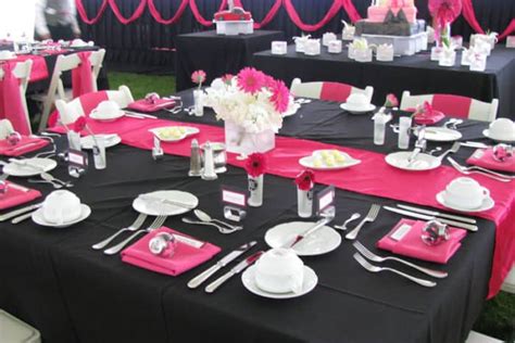 This bright and cheerful hot pink and black garland is 10 feet long and made from lightweight cardstock. 20 Beautiful Black Wedding Party Pictures - SheIdeas