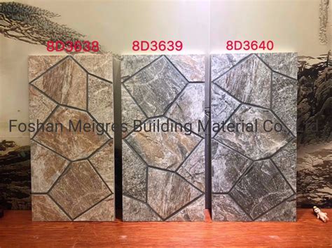 Rough Surface Anti Slipped Wall Semi Porcelain Ceramic Tile 300600mm