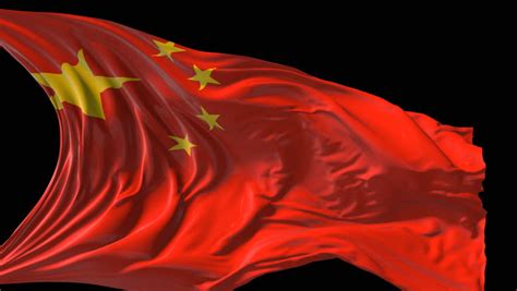 Flag Of China Beautiful 3d Stock Footage Video 100