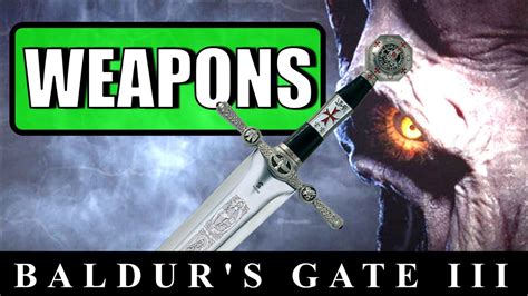 Baldurs Gate 3 Weapons Beginners Guide Youtube