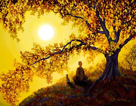 Golden Afternoon Meditation Painting By Laura Iverson Fine Art America