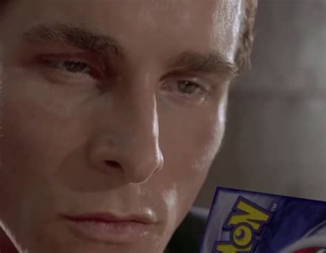 Find the newest american psycho meme meme. "American Psycho" but with Pokemon cards.