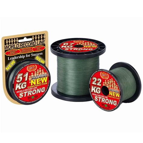 WFT KG Strong Green Geflochtene Angelschnur Meterware Ihr Angelshop