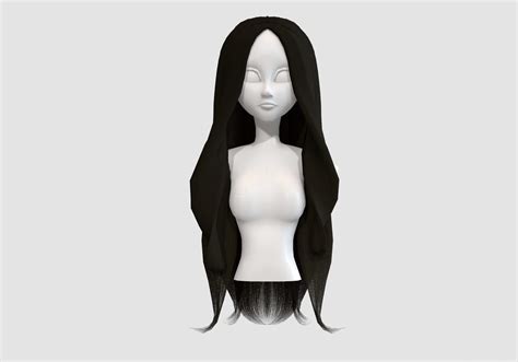 long anime hairstyle 3d model by nickianimations