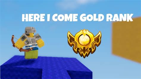 getting bedwars gold rank [roblox bedwars] youtube