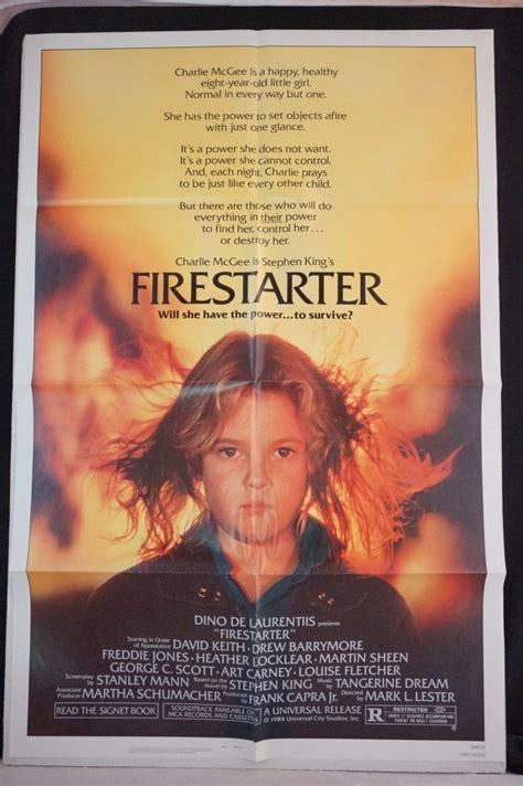 Firestarter Original Movie Poster 1984 Folded Drew Barrymore