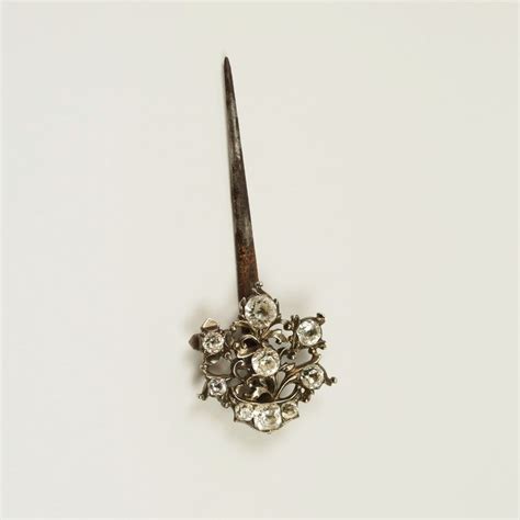 18th Century Georgian Giardinetti Wig Pin Hair Pin Sterling Silver