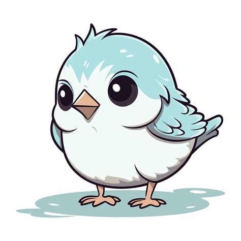 Illustration Of A Cute Little Blue Bird On A White Background 33324919 Vector Art At Vecteezy