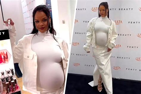 Беременная Рианна появилась на публике в обтягивающем лонгсливе и джинсовой юбке Газетаru
