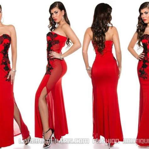 Comprar Vestido Rojo Largo Elegante Bordado Vestidos Largos Fiesta