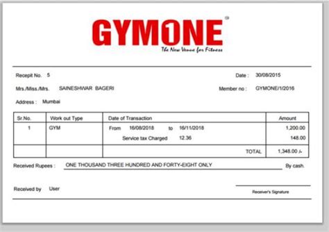 Free 13 Gym Invoice Samples And Templates In Pdf Excel