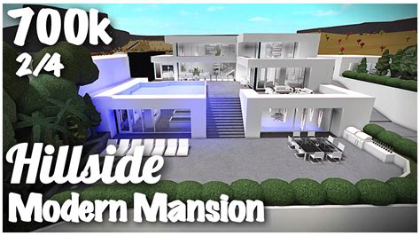 Hillside Mansion Modern 700k Speedbuild 24 Bloxburgroblox
