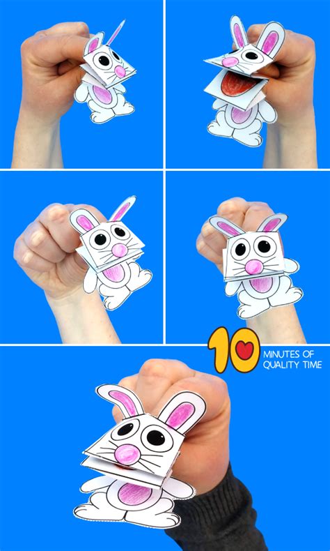 This is a great template Bunny Finger Puppet Printable - 10 Minutes of Quality Time