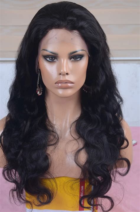 Free Shipping Virgin Unprocessed Remy Remi Indian Hair Full Lace Wig Top Quality Luxurious 100