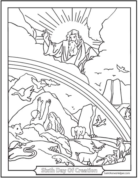 Adam And Eve Coloring Page ️ ️ Sixth Day Of Creation Coloring Page